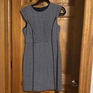 J. Crew Black and White Patterned Mini Dress Size 6p
